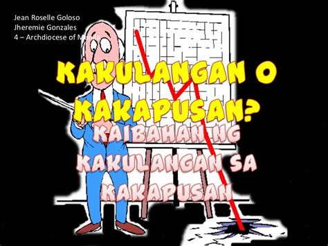 poster about kakulangan at kakapusan